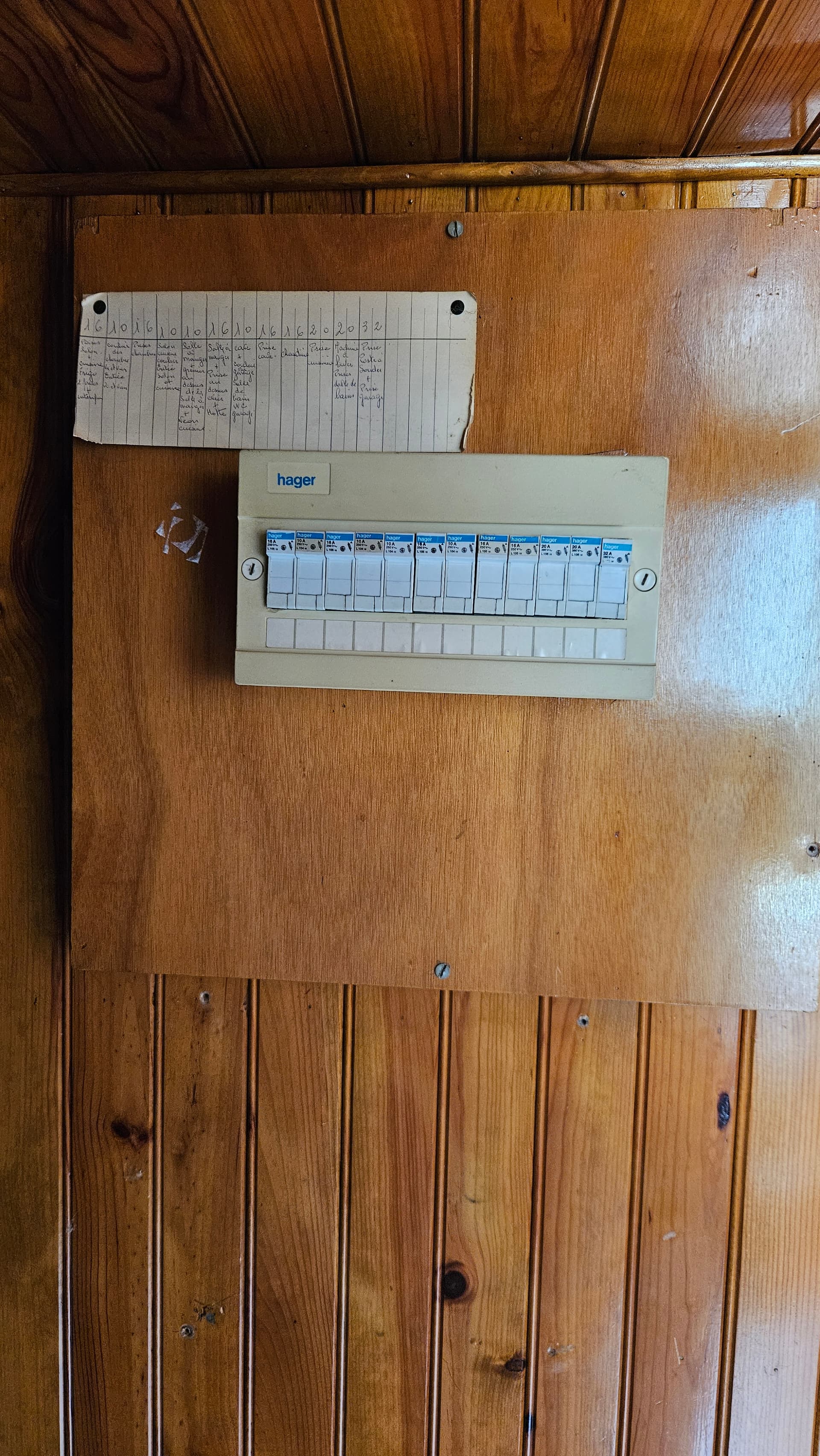 Tableau électrique avant rénovation